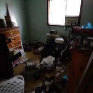 piles of junk inside a home